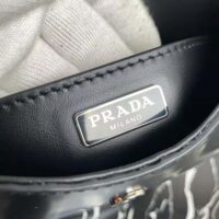 Prada Women Cleo Brushed Leather Dhoulder Bag with Flap-black (1)