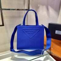Prada Women Drill Tote Handles Bag-Blue (1)
