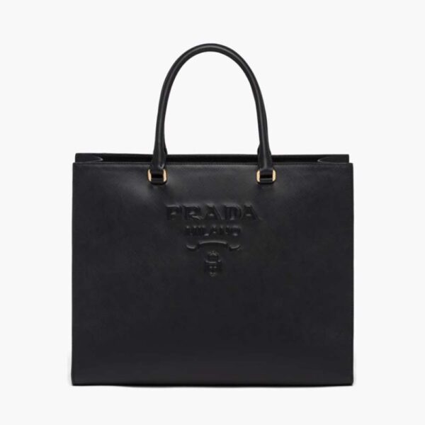 Prada Women Large Saffiano Leather Handbag-Black (1)