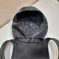 Prada Women Leather Backpack with Hood-Black (1)