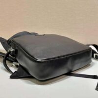 Prada Women Leather Backpack with Hood-Black (1)