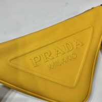 Prada Women Leather Triangle Leather Pouch-Yellow (1)