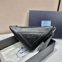 Prada Women Leather Triangle Leather Pouch-black (1)