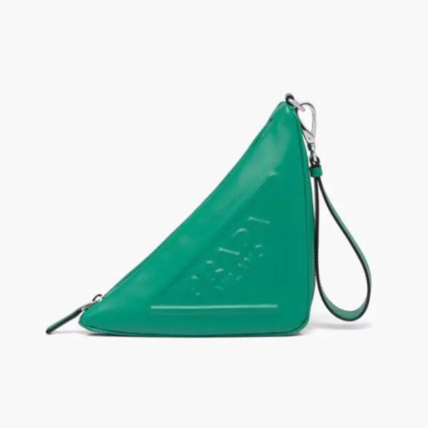 Prada Women Leather Triangle Leather Pouch-green (1)