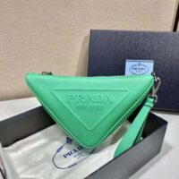 Prada Women Leather Triangle Leather Pouch-green (1)