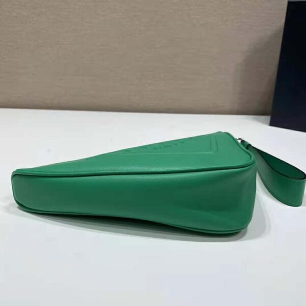 Prada Women Leather Triangle Leather Pouch-green (7)