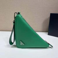 Prada Women Leather Triangle Leather Pouch-green (1)