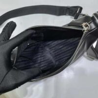 Prada Women Leather Triangle Shoulder Bag-Black (1)