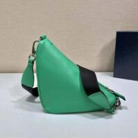 Prada Women Leather Triangle Shoulder Bag-Green (1)