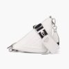 Prada Women Leather Triangle Shoulder Bag-White