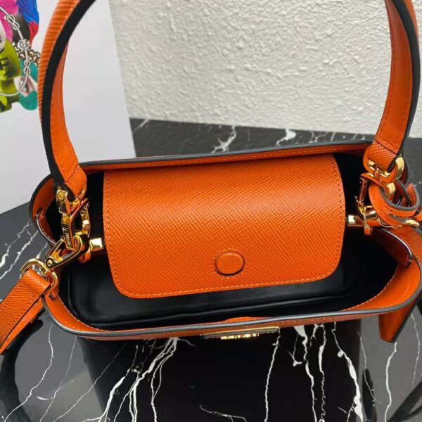 Prada Women Medium Saffiano Leather Prada Matinée Bag-orange (7)