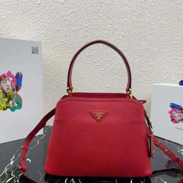 Prada Women Medium Saffiano Leather Prada Matinée Bag-red (2)