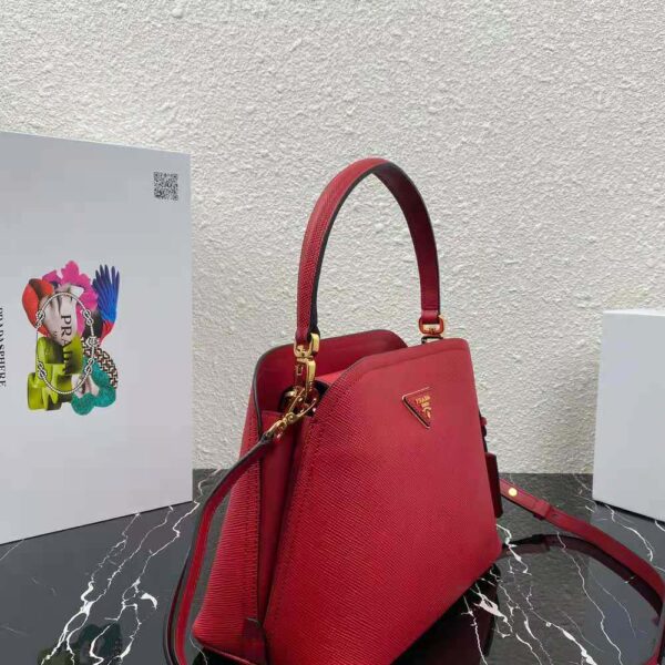 Prada Women Medium Saffiano Leather Prada Matinée Bag-red (4)