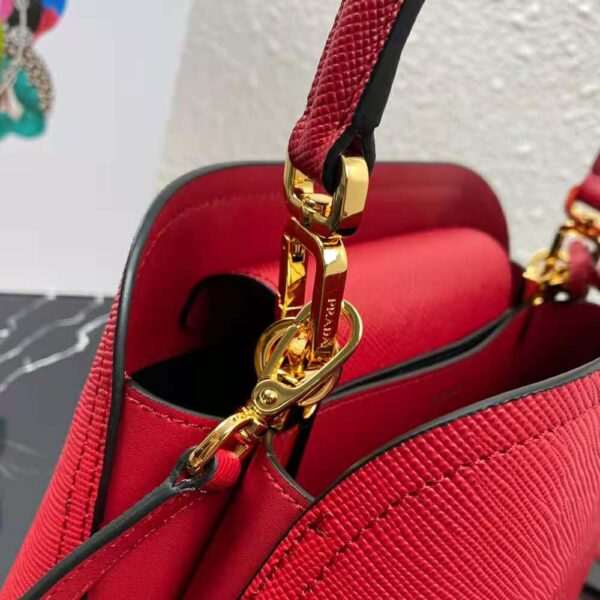 Prada Women Medium Saffiano Leather Prada Matinée Bag-red (8)