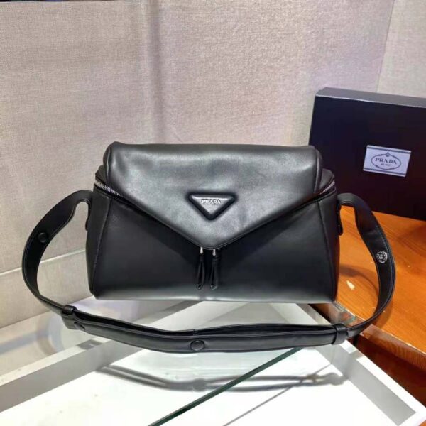 Prada Women Padded Nappa Leather Prada Signaux Bag-black (3)