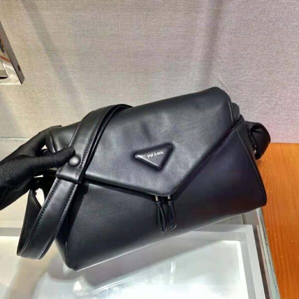 Prada Women Padded Nappa Leather Prada Signaux Bag-black (4)