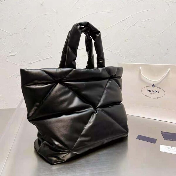 Prada Women Padded Nappa Tote Bag-Black (4)