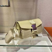 Prada Women Pocket Nylon and Brushed Leather Bag (1)