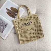 Prada Women Raffia Tote Bag-beige (1)