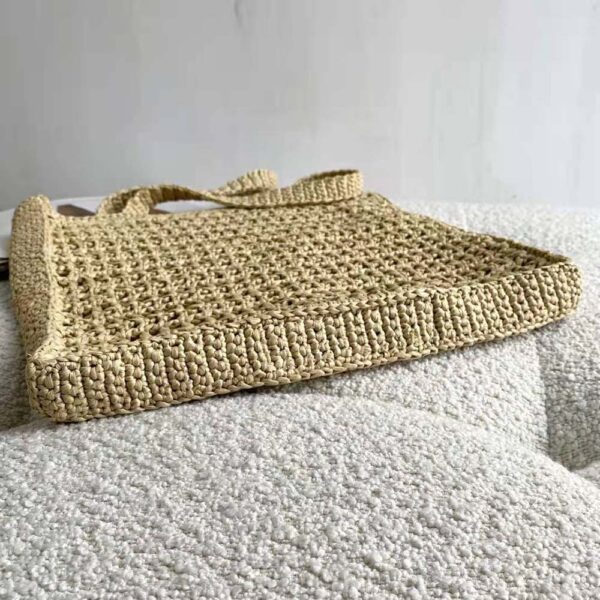 Prada Women Raffia Tote Bag-beige (4)