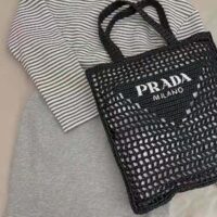 Prada Women Raffia Tote Bag-black (1)