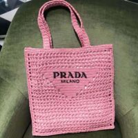 Prada Women Raffia Tote Bag-pink (1)