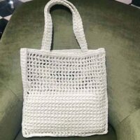 Prada Women Raffia Tote Bag-white (1)