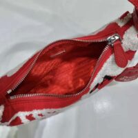Prada Women Re-Edition 2006 Embroidered Drill Mini Bag-Red (1)
