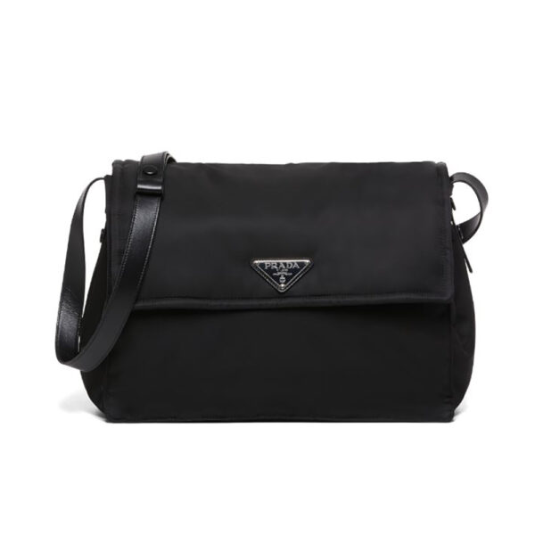 Prada Women Re-Nylon Large Padded Shoulder Bag-Black (1)