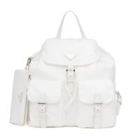 Prada Women Re-Nylon Medium Backpack-white (1)