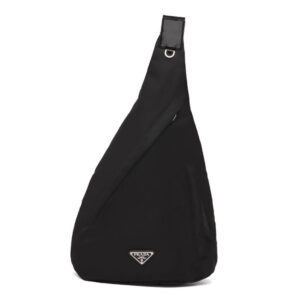 Prada Unisex Re-Nylon and Leather Backpack-Black