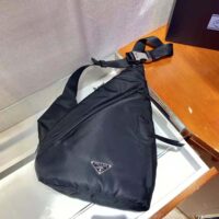 Prada Women Re-Nylon and Leather Backpack-black (1)