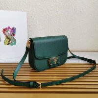 Prada Women Saffiano Leather Prada Emblème Bag-green (1)