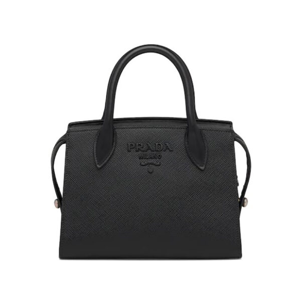 Prada Women Saffiano Leather Prada Monochrome Bag-black (1)