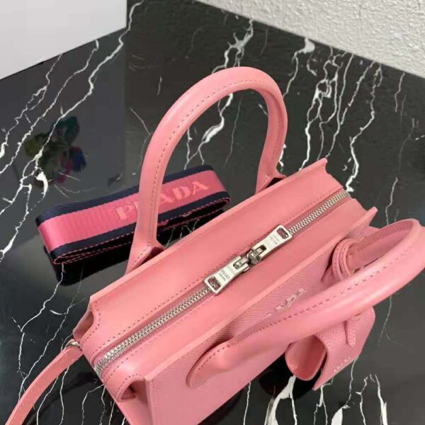 Prada Women Saffiano Leather Prada Monochrome Bag-pink (6)
