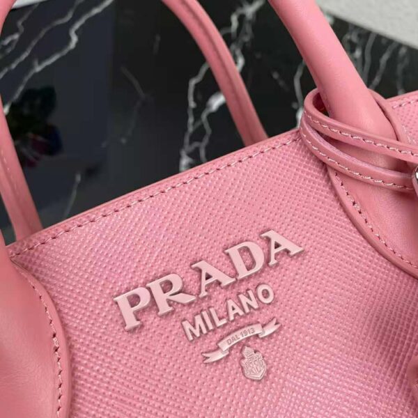 Prada Women Saffiano Leather Prada Monochrome Bag-pink (8)