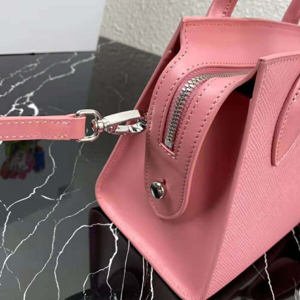 Prada Women Saffiano Leather Prada Monochrome Bag-pink (9)