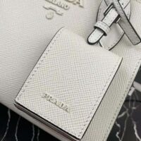 Prada Women Saffiano Leather Prada Monochrome Bag-white (1)