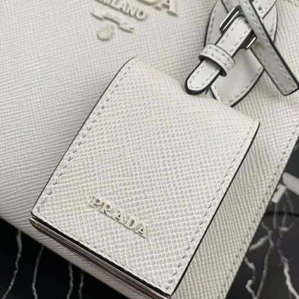 Prada Women Saffiano Leather Prada Monochrome Bag-white (10)