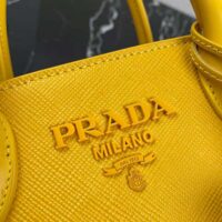 Prada Women Saffiano Leather Prada Monochrome Bag-yellow (1)