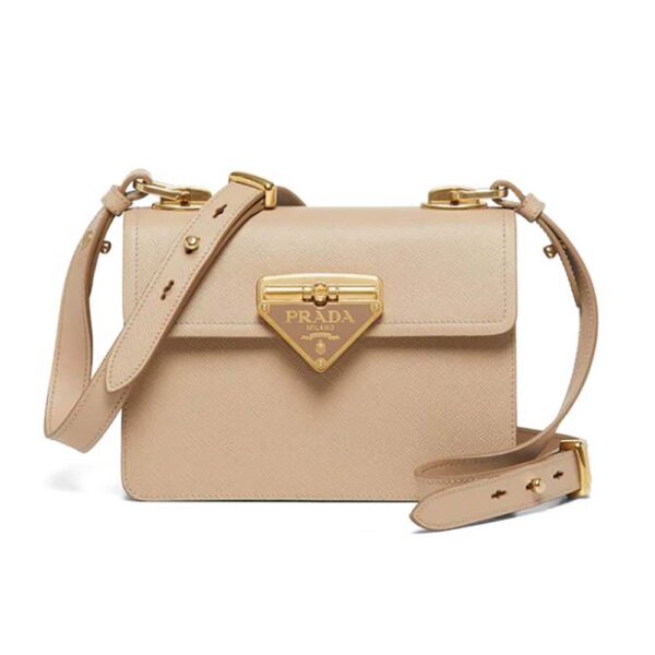 Prada Women Saffiano Leather Prada Symbole Bag-pink (1)