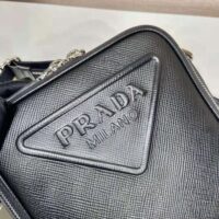 Prada Women Saffiano Leather Shoulder Bag-Black (1)