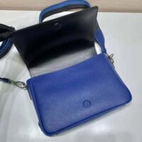 Prada Women Saffiano Leather Shoulder Bag with Sleek-Navy (1)