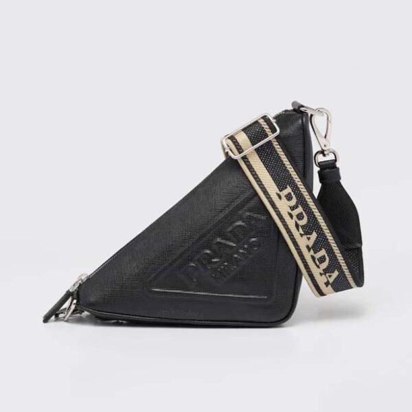 Prada Women Saffiano Prada Triangle Bag-Black (1)