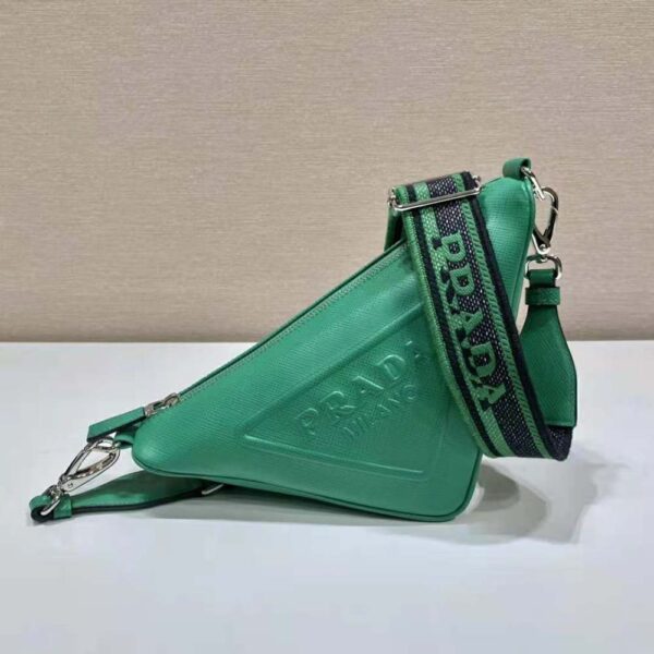 Prada Women Saffiano Prada Triangle Bag-Green (2)