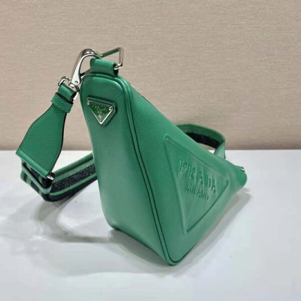 Prada Women Saffiano Prada Triangle Bag-Green (3)