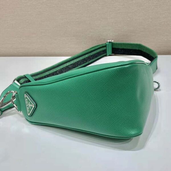 Prada Women Saffiano Prada Triangle Bag-Green (6)
