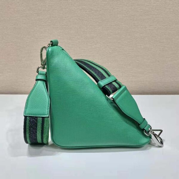 Prada Women Saffiano Prada Triangle Bag-Green (7)