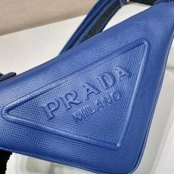 Prada Women Saffiano Prada Triangle Bag-Navy (5)