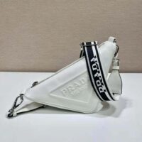 Prada Women Saffiano Prada Triangle Bag-White (1)